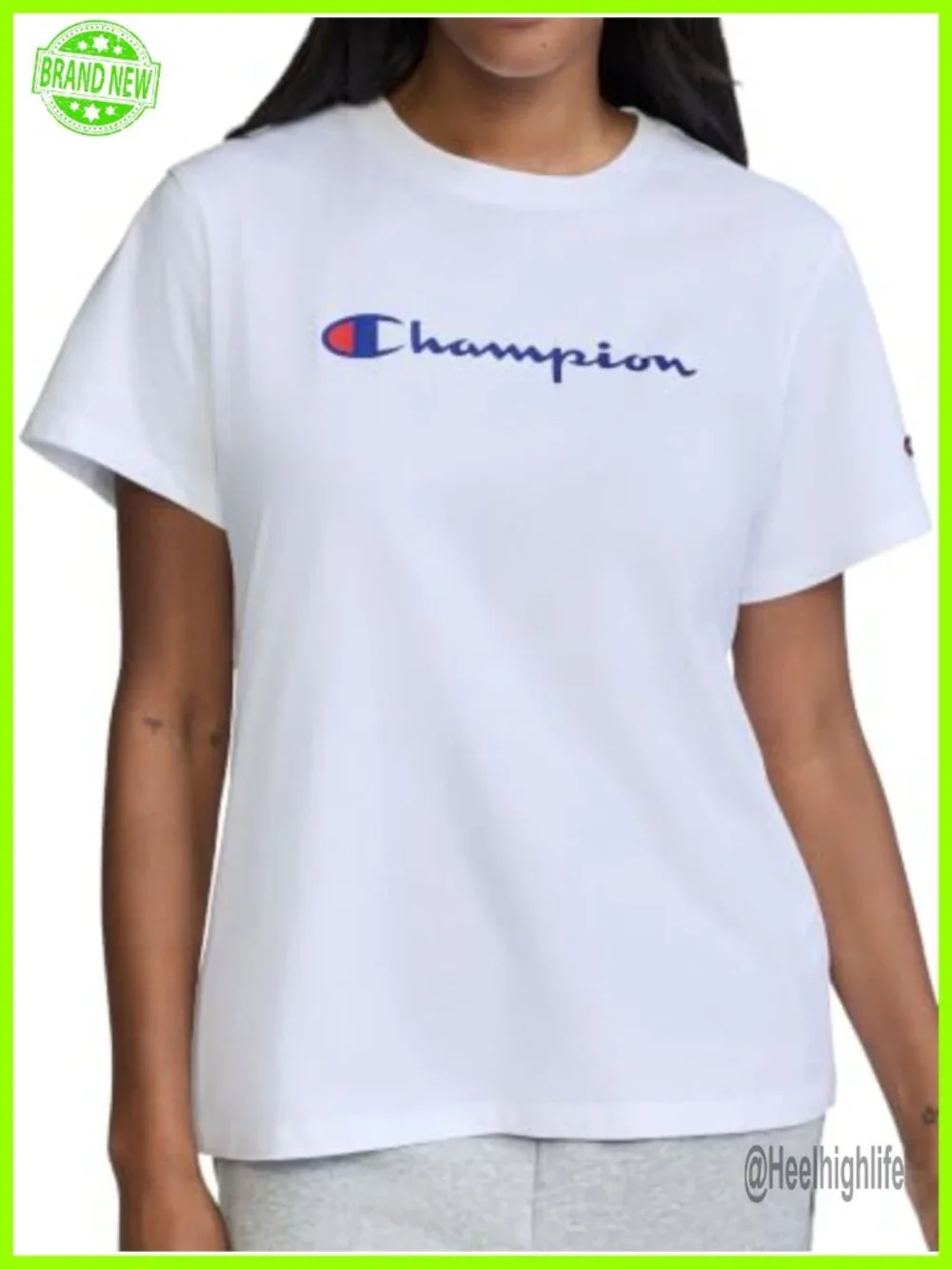Champion Womens Standard Fit Graphic T-Shirt Crew Neck Short Sleeve Casual